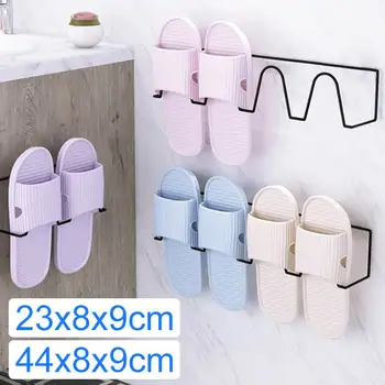 

Singal Layer Shoes Rack Iron Shoe Racks Storage Organizer Wall Mount Slippers Hanging Shelf Slipper Rack Holder 2 Size Options