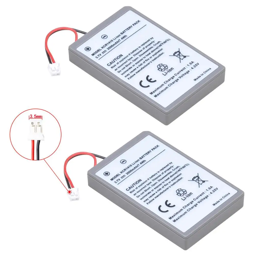 2000Mah (Interfaccia 3.5Mm) Batteria Ricaricabile Per Sony Ps4 Pro Ps4Pro Wireless Controller Di Ricambio Li Batterie Agli Ioni Di Kcr1410