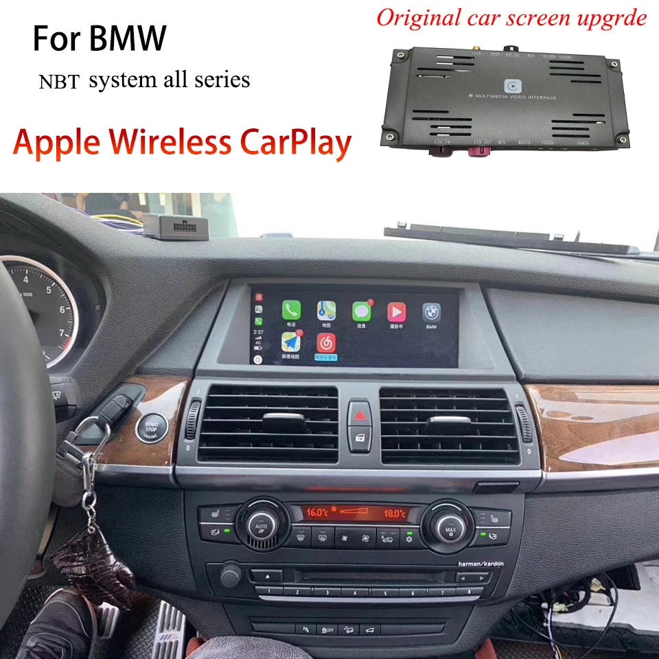 Автомобильный мультимедийный Apple CarPlay декодер интерфейс для BMW NBT полный диапазон Совместимость последние IOS13 автомобильный игровой ящик