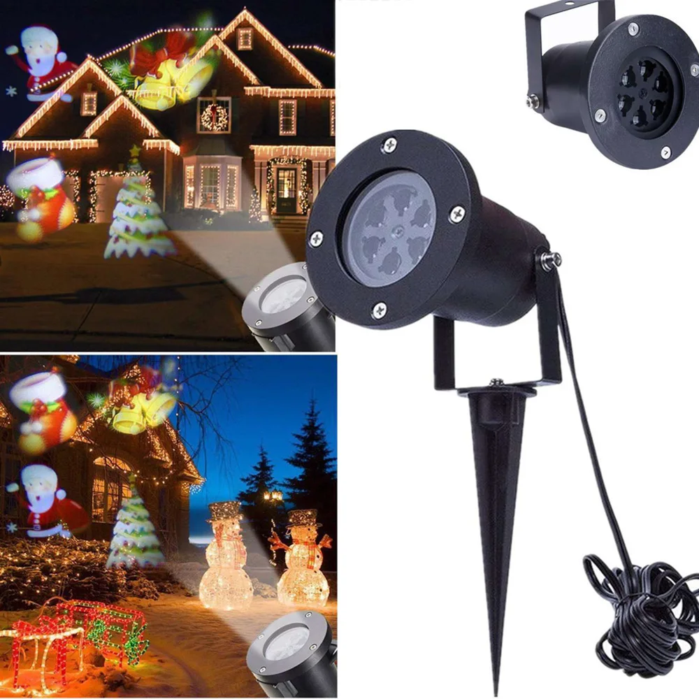 Наружный водонепроницаемый Светодиодный прожектор на Рождество и снег, прожектор на день рождения, Хэллоуин, свадьбу, проектор Oc15