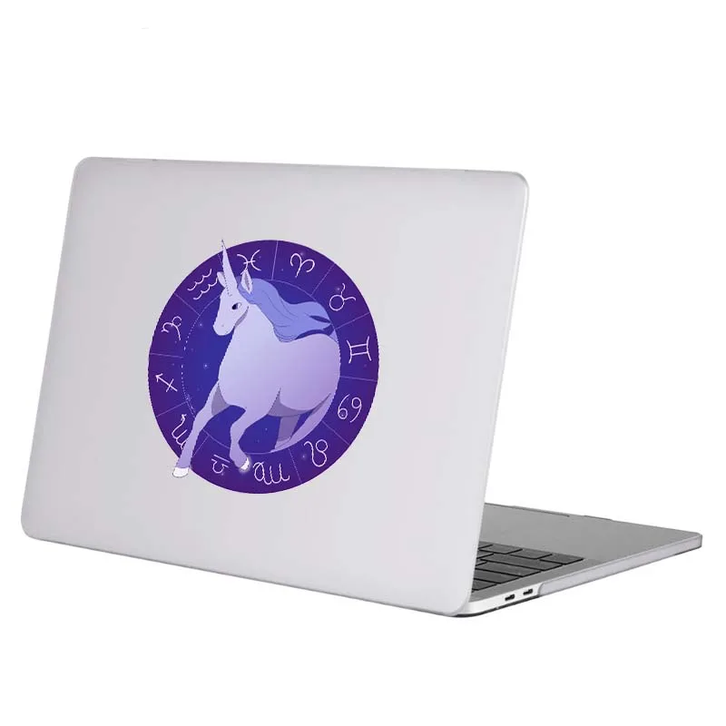 Фиолетовый единорог Зодиак диск ноутбука наклейка для Apple Macbook Наклейка Pro Air retina 11 12 13 14 15 17 дюймов Mac Book Ноутбук кожа