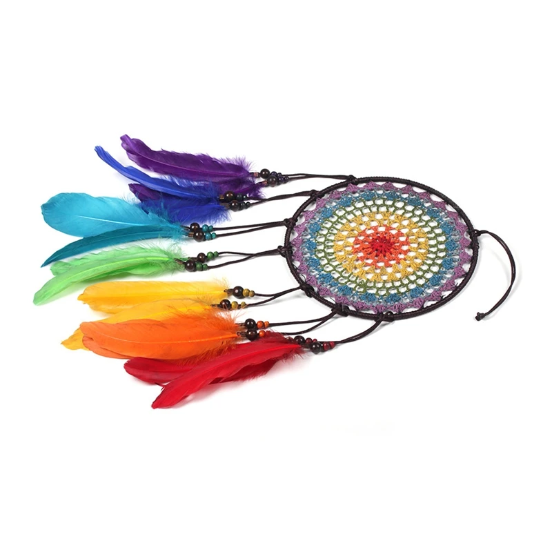 Colorful Feather Dream Catcher Handmade Decorative Pendant Dreamcatcher Wall Decoration Dream Catchers Wall Hanging Decoration