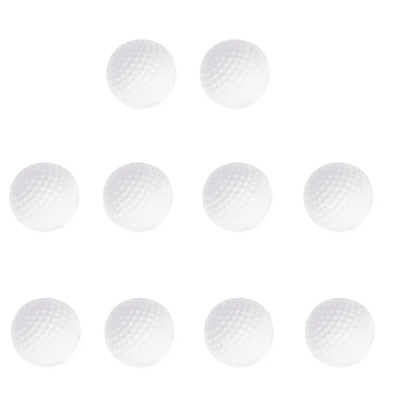 New Sale 10Pcs Golf Balls Outdoor Sports White Pu Foam Golf Ball Indoor Outdoor Practice Training Aids