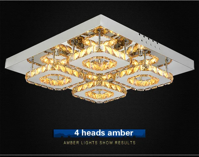 Modern Crystal Led Ceiling Light Fixture For Indoor Lamp Lamparas