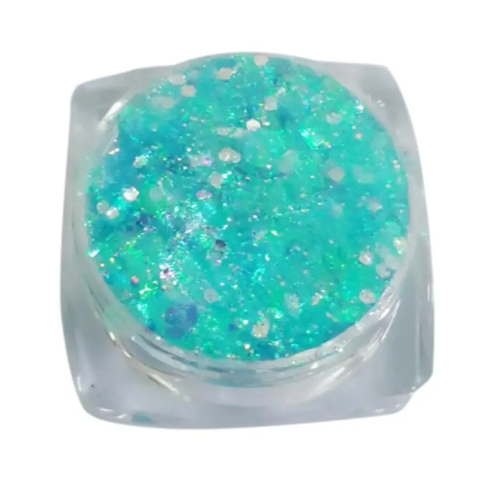 Mermaid Girl Series Fish Scale Powder High Gloss Sequins Glitter Flashes Stage Performance Cos Nail Sequins - Цвет: Magic blue