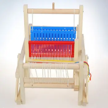 

Kids Weaving Loom Kit Wooden Hand Knitting Machine for Beginners Children