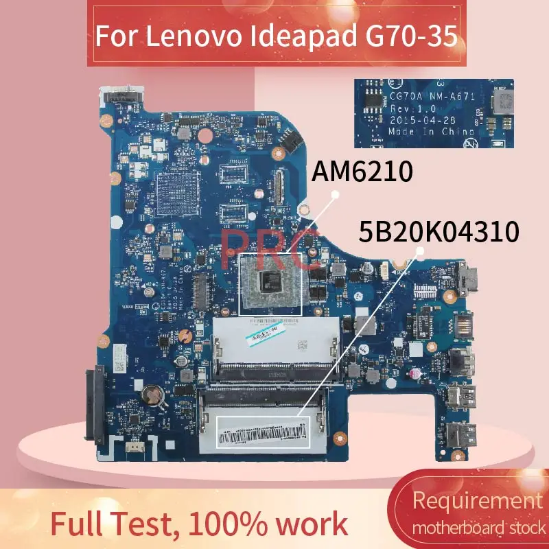 5B20K04310 для Lenovo Ideapad G70-35 AM6210 материнская плата ноутбука | Компьютеры и офис