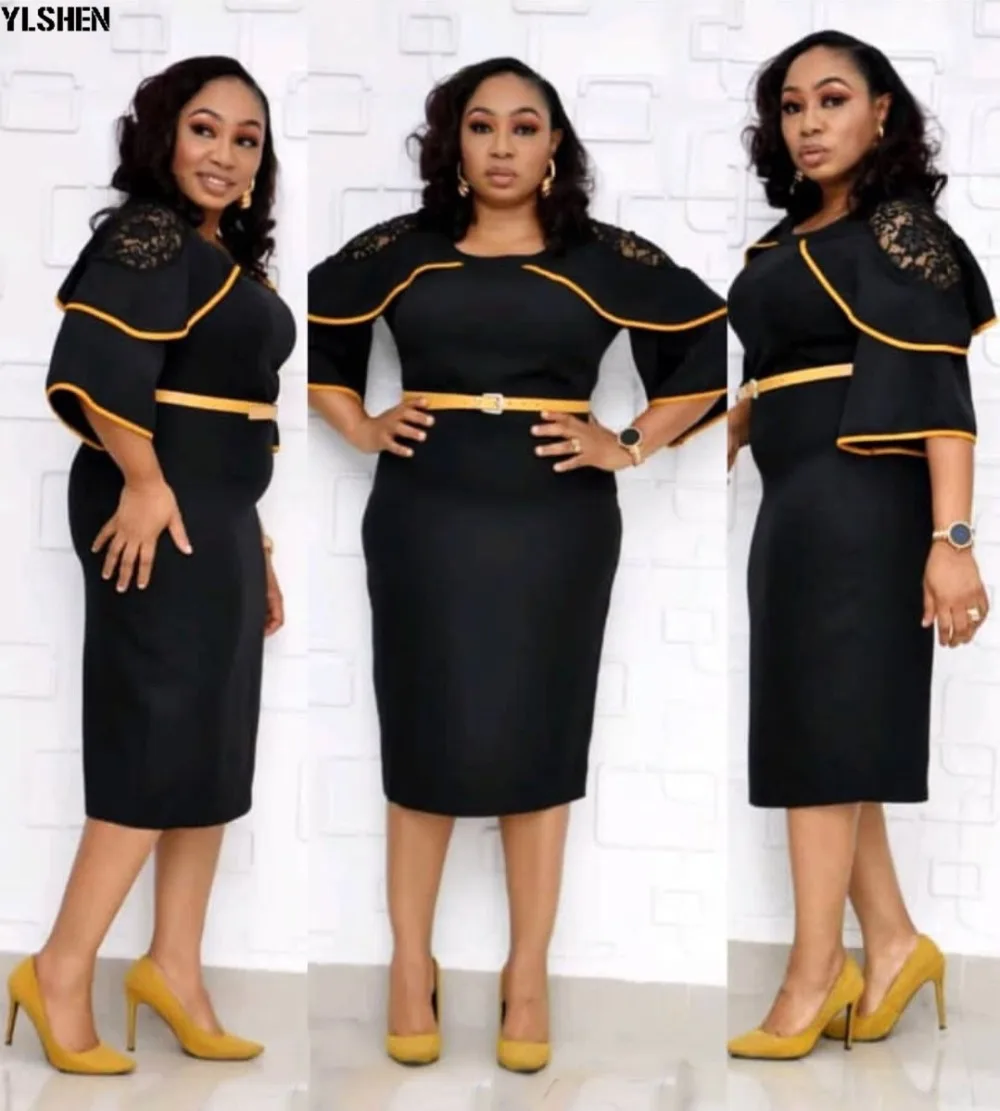 African Style Dresses For Women 2020 Africa Clothing Summer Elegant Ankara Dresses Super Elastic Fashion African Dress For Lady 16