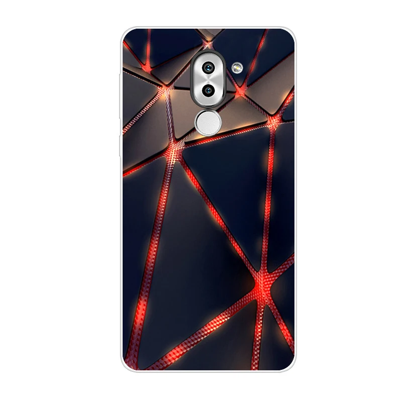 Черный Для huawei GR5 чехол из мягкого ТПУ силикона задняя крышка милая картина мультфильма чехол для huawei Honor 6X6 X x6 huawei GR5 - Цвет: Черный