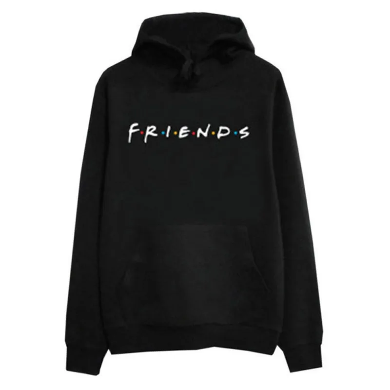 

Women FRIENDS Hoodies Harajuku Letters Print Pocket Warm Thicken Pullovers Hip Hop Sweatshirts Couple outfits moletom feminino