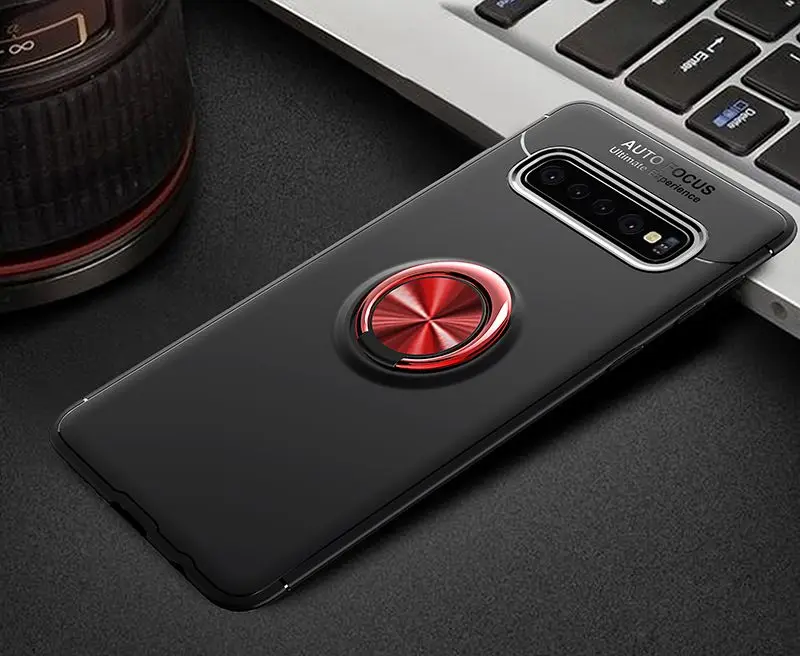 Для samsung S9 Plus S8 Plus металлический Невидимый кольцевой кронштейн Tpu чехол Galaxy S10 Plus S10 lite S10 5g Магнитный поглощающий чехол