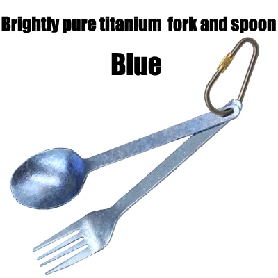brightlyspoonfork TiTo титановая Спортивная ложка 13,8 г Сверхлегкая Титановая Ложка с длинной ручкой для кемпинга пикника титановая вилка - Цвет: brightlyspoonfork