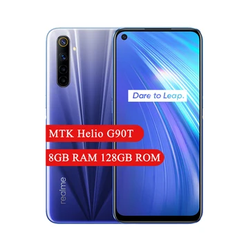 

realme 6 Global Version SmartPhone 8GB RAM 128GB ROM 4300mAh 90Hz Display Helio G90T Side Fingerprint ID 64MP Camera Smartphone