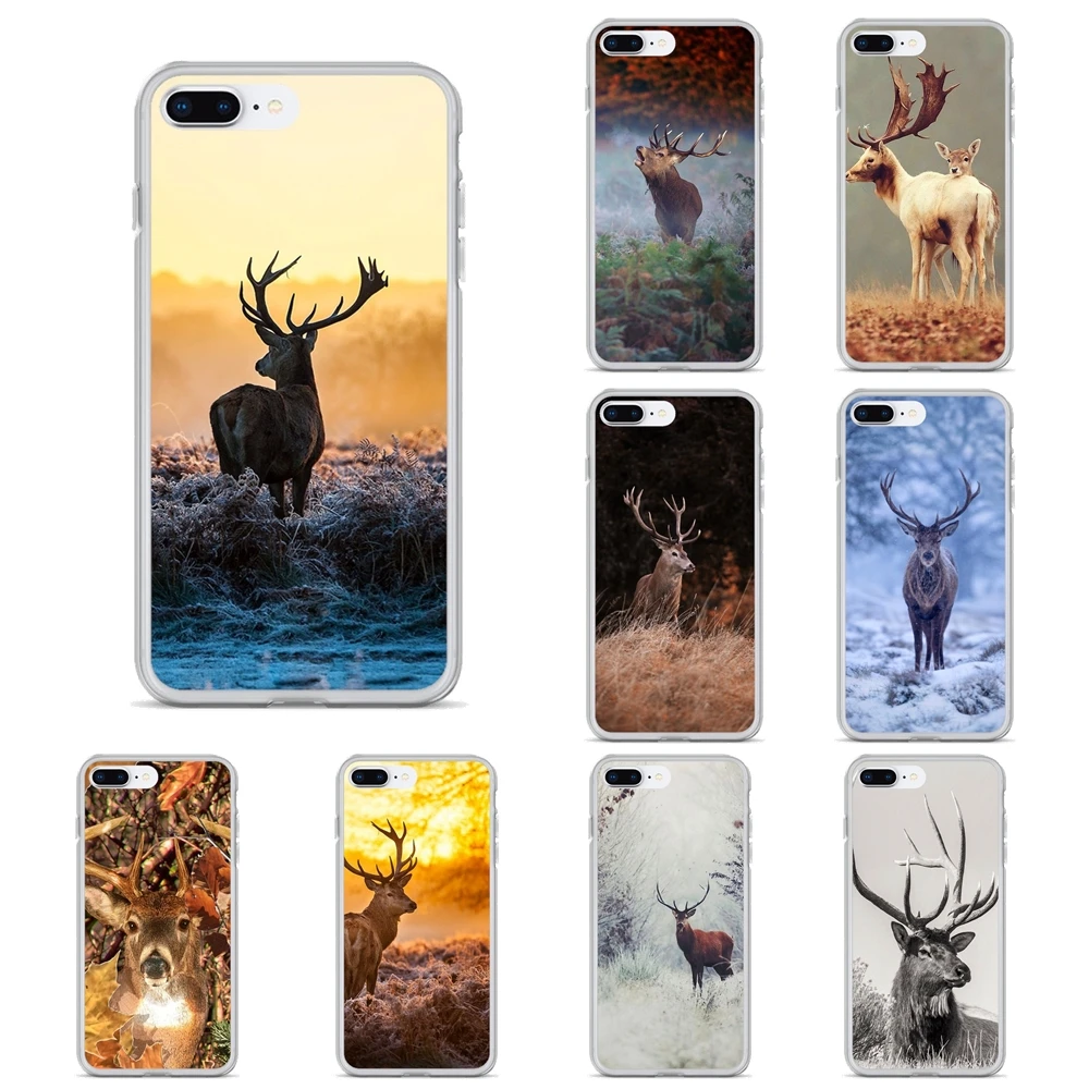 Мягкие прозрачные чехлы для Xiaomi Redmi 3S 4X 4A 5A 6A 7A Note 3 4 5 6 7 8 Pro Pocophone F1 Animal Wild Deer Forest Swamp |