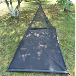 Outdoor Fishing Triangle Mosquito Net Zipper Door Tent Portable Travel Single Camping Tent Mountaineering Insect-proof  Net
