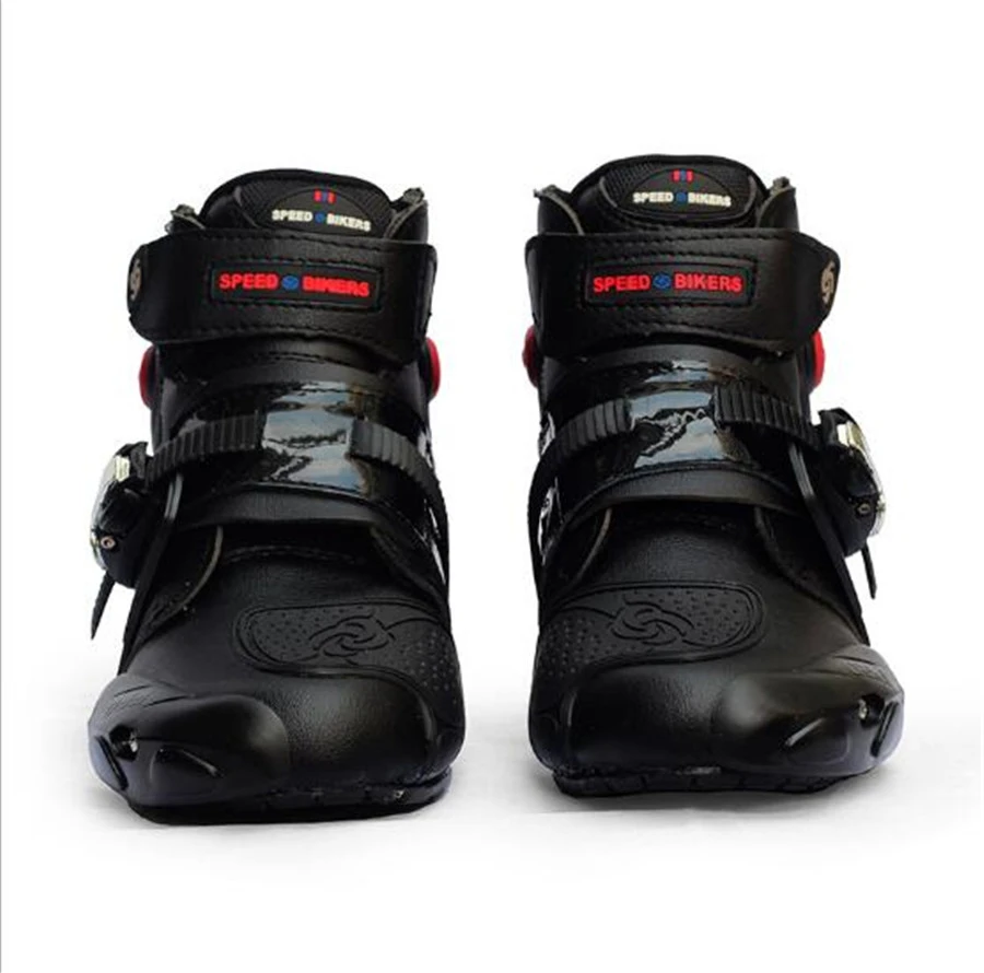 Probiker Enkel Lederen Motorlaarzen Mannen Racing Bota Moto Motor Bike Schoenen Motorboten Voor Motocross Black|Motorlaarsen| - AliExpress