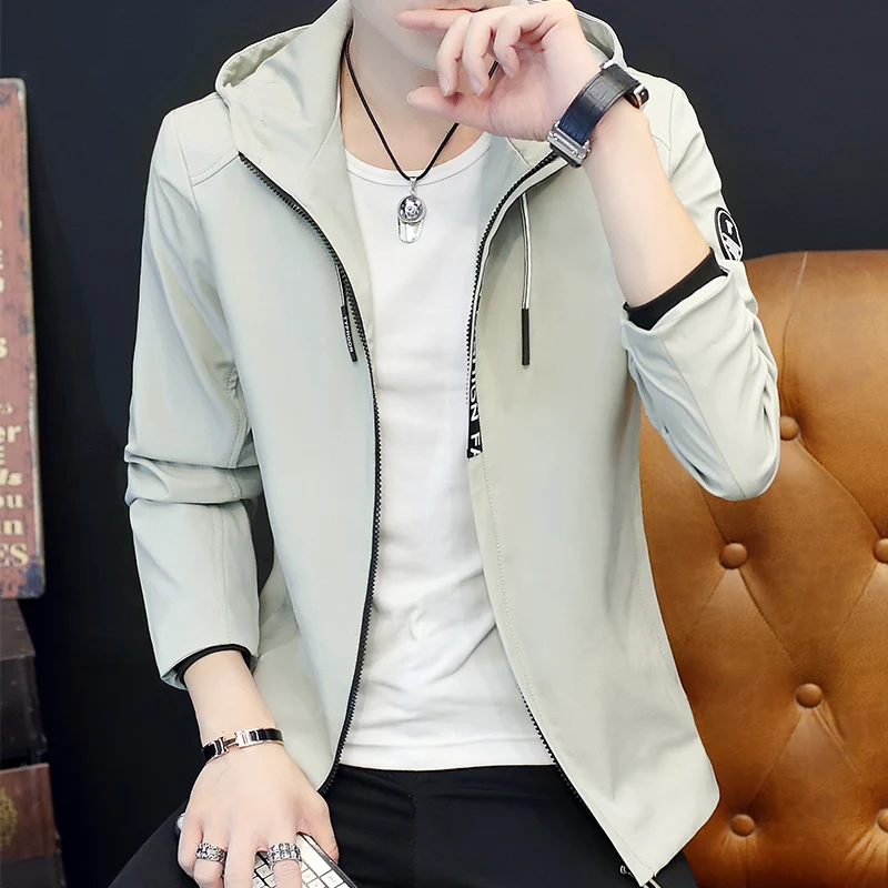 Buy LINGDENG Jackets Mens Thin Windbreaker Jacket Male Fashion Loose Large Size Coats Slim Fit Coat Brand Clothing