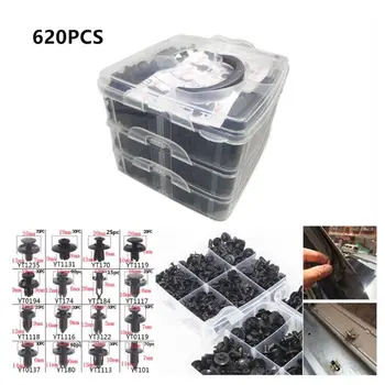

620 Pcs Fastener Clips Mixed Car Fasteners Door Trim Panel Auto Bumper Retainer Universal