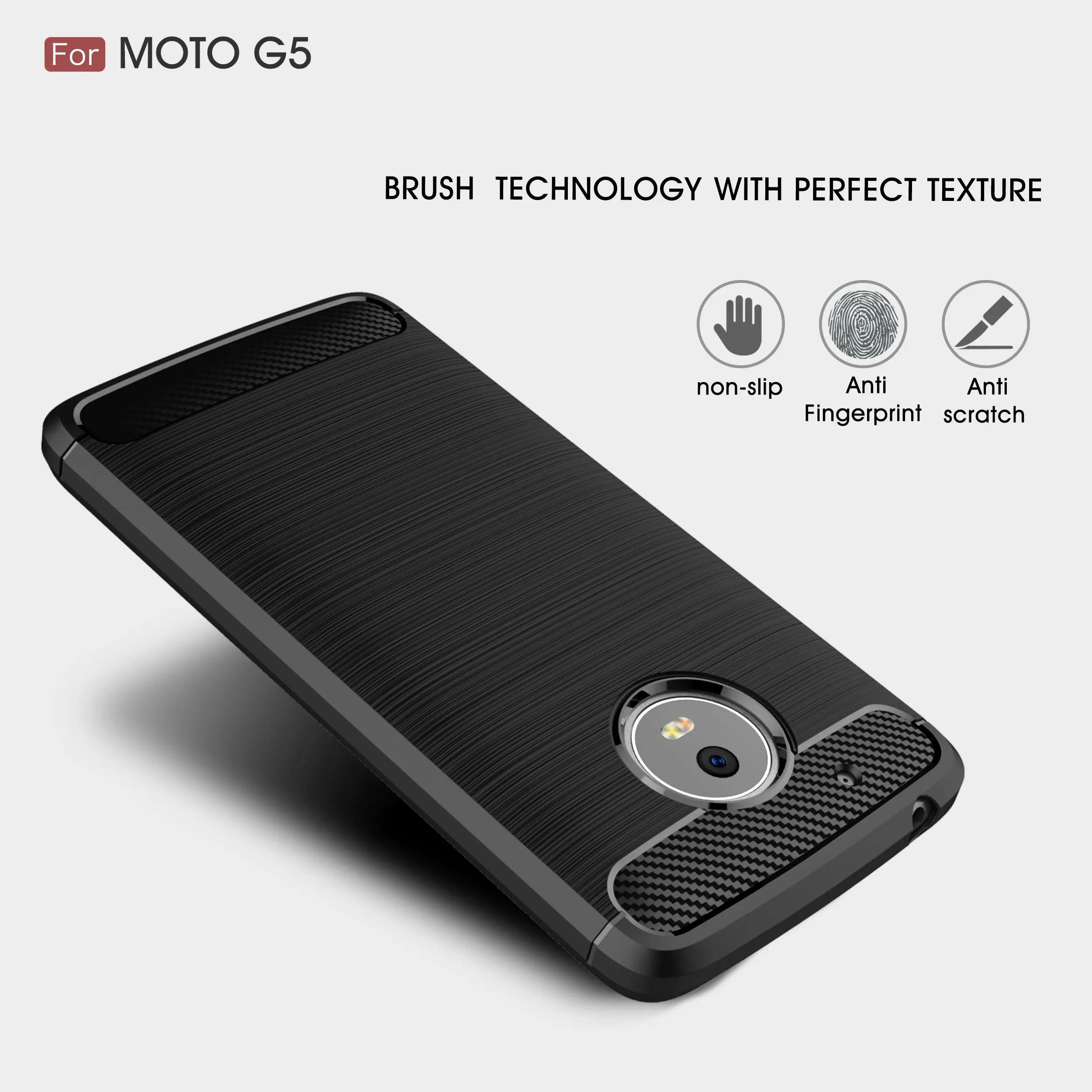 Чехол из углеродного волокна для телефона Motorola Moto C E4 E5 Z2 G5S X4 G6 P30 One Note Power Play GO Plus
