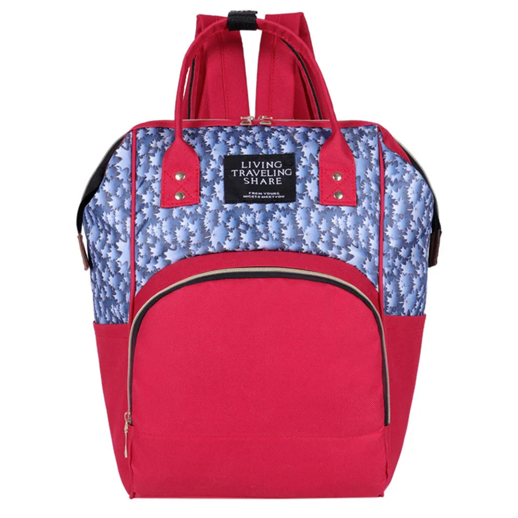 Diaper Bag Baby Nappy Bag Mummy Daddy Backpack Large Capacity Waterproof Casual Laptop Bag Rechargeable Holder for Bottle