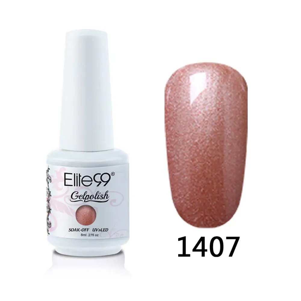 Elite99 8 мл Гель-лак для ногтей Vernis Полупостоянный лак для ногтей УФ-гель лак для ногтей эмаль для маникюра Лак для ногтей - Цвет: 1407