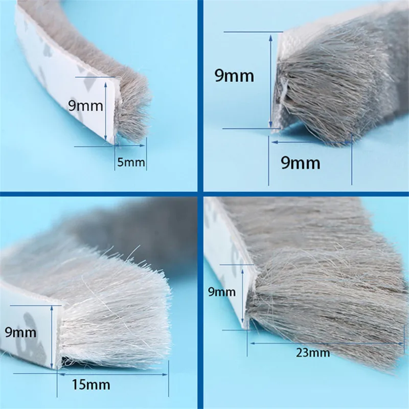 3M/5M Self-adhesive Sealing Wind-proof Brush Strip Home Door Window Sound Insulation Strip Gasket Accessories door seal strip,sealing strip tape,window seal strip,sealing tape,rubber seal strip,rubber door weatherstripping,door weatherstripping,sealing strip,silicone seal strip