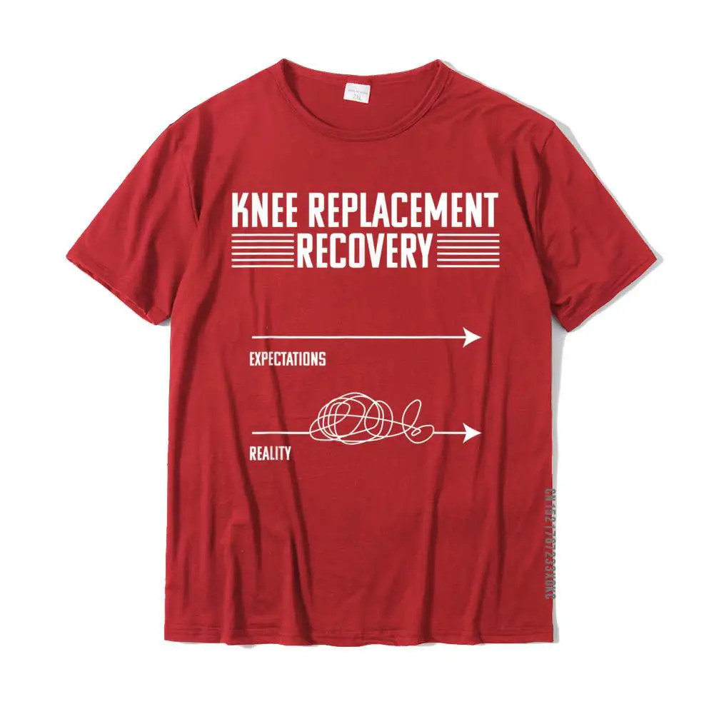 Casual Tshirts Rife O-Neck Birthday Cotton Adult Tops Shirt Summer Short Sleeve T Shirt Free Shipping Knee Replacement Surgery Funny Joint Recovery Gag Gift T-Shirt__MZ22178 red