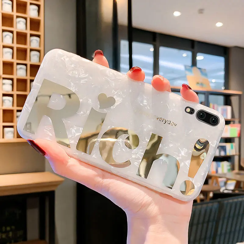 Rich Чехол с Нобелем для huawei P30pro, ручная оболочка с буквенным принтом, зернистый чехол Avnipa, персональная позолота, молния/порошок, Nova2s/3/4/5 - Цвет: Rich