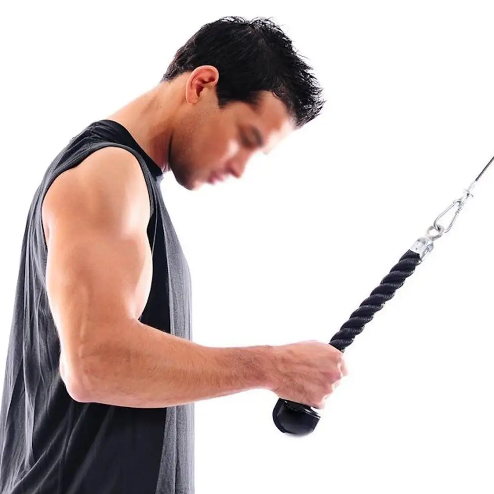 Touw Buik Crunches Kabel Pull Down Zijtakken Biceps фитнес тело Touw строительство Обучение тяга Spier тренажерный зал H3I3