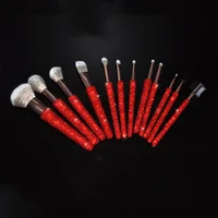 High-end Shiny Diamond 12 Makeup Brush Set Loose Powder Eye Shadow Brush Makeup Professional Full Set Tools Cosmetic Storage Box 2