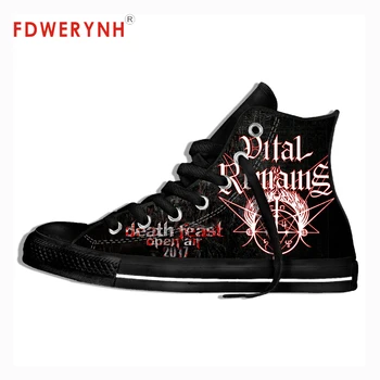 

Mens Casual Shoes Black Vital Remains Band All Nite Party Official Band Fashion Cool Street Breathable Brand Canvas Shoes