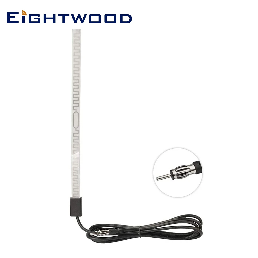 Eightwood Car Antenna Car Stereo Antenna FM AM Radio Antenna Adhesive Mount  Hidden Patch for Vehicle Truck SUV Car Stereo In Dash Head Unit CD Media