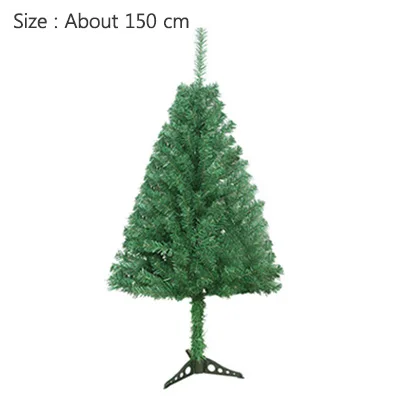 Искусственная ПВХ Рождественская елка шифрование зеленое дерево украшение пластиковая основа Рождественское украшение для украшения дома аксессуары - Цвет: 150cm