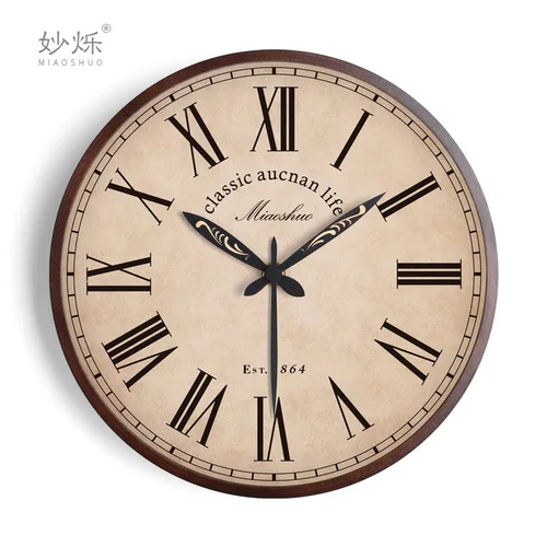 Large Wood Wall Clock Style 5  