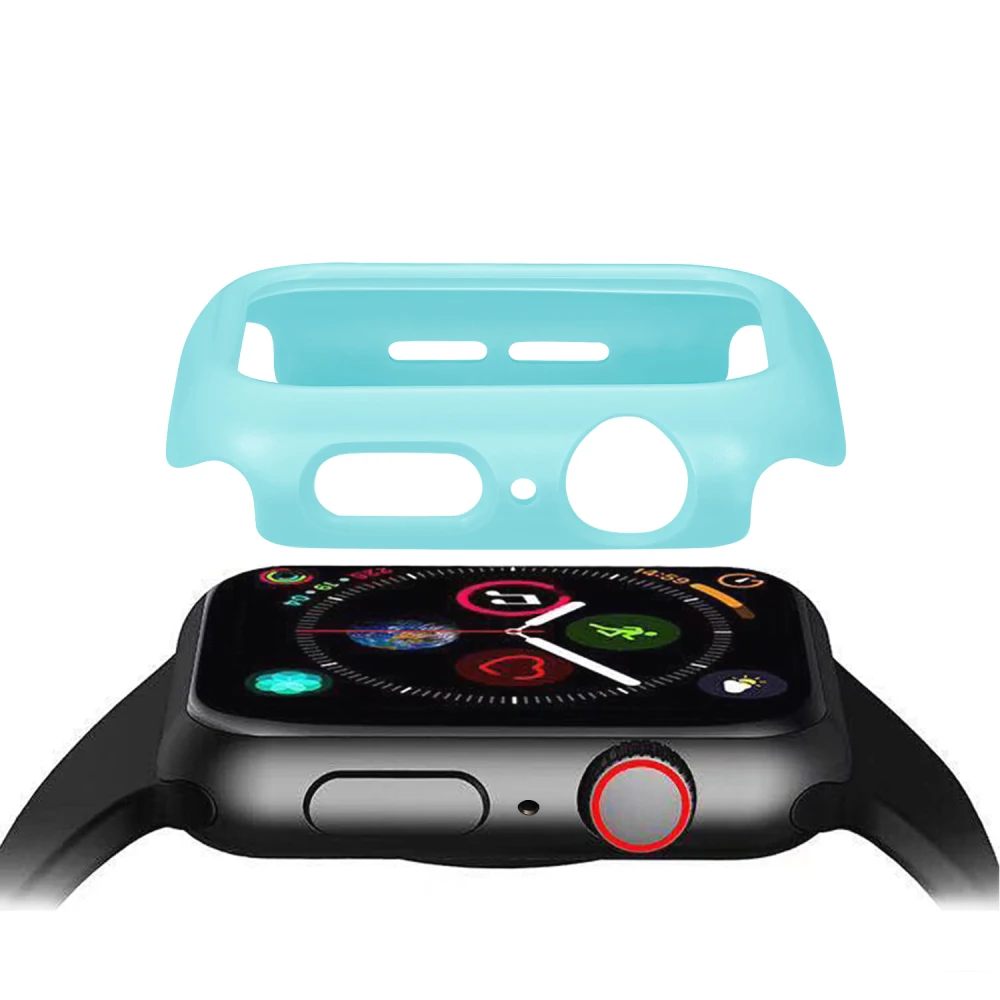 Защитный чехол для Apple Watch 4 5, чехол 42 мм, 38 мм, 44 мм, 40 мм, Защитная пленка для экрана, ультратонкая оболочка для iwatch Series 3 2 1