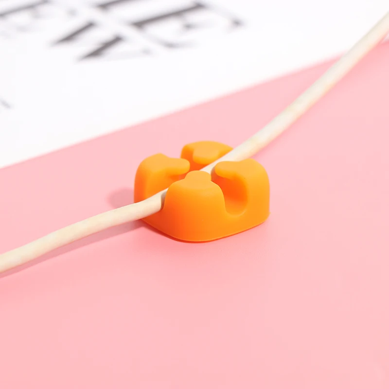 10 шт. Настольный сматыватель для кабеля мягкий силиконовый органайзер