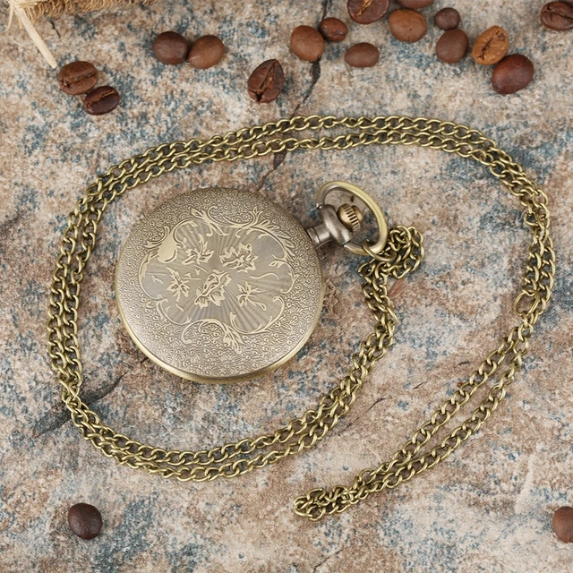 Чехол из античного прочного сплава кварцевые часы с циферблатом