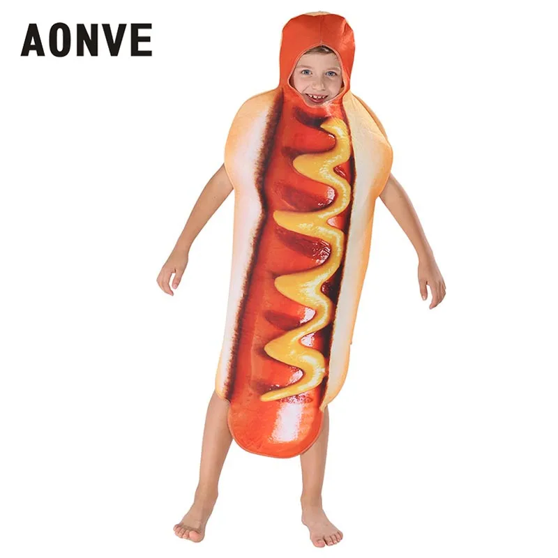 Aonve Children Halloween Costumes Holiday Party Clothing Food Cosplay Boys And Girls Kawaii Jumpsuits |