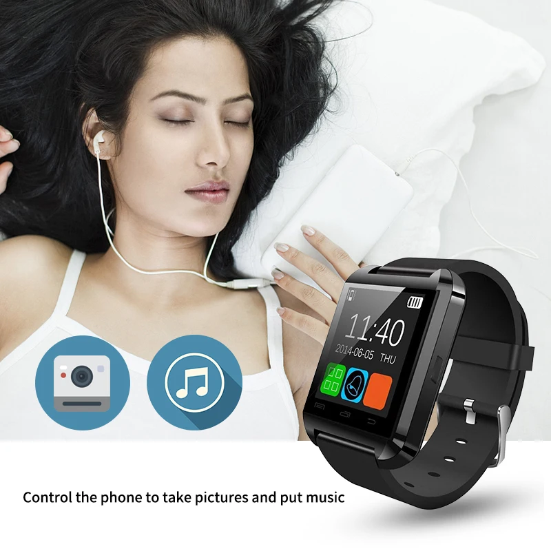 Multifunctional Bluetooth V3.0 men's watch EDR Smart Watch with Phone Camera Card smart clock For apple for xiaomi for hauwei p