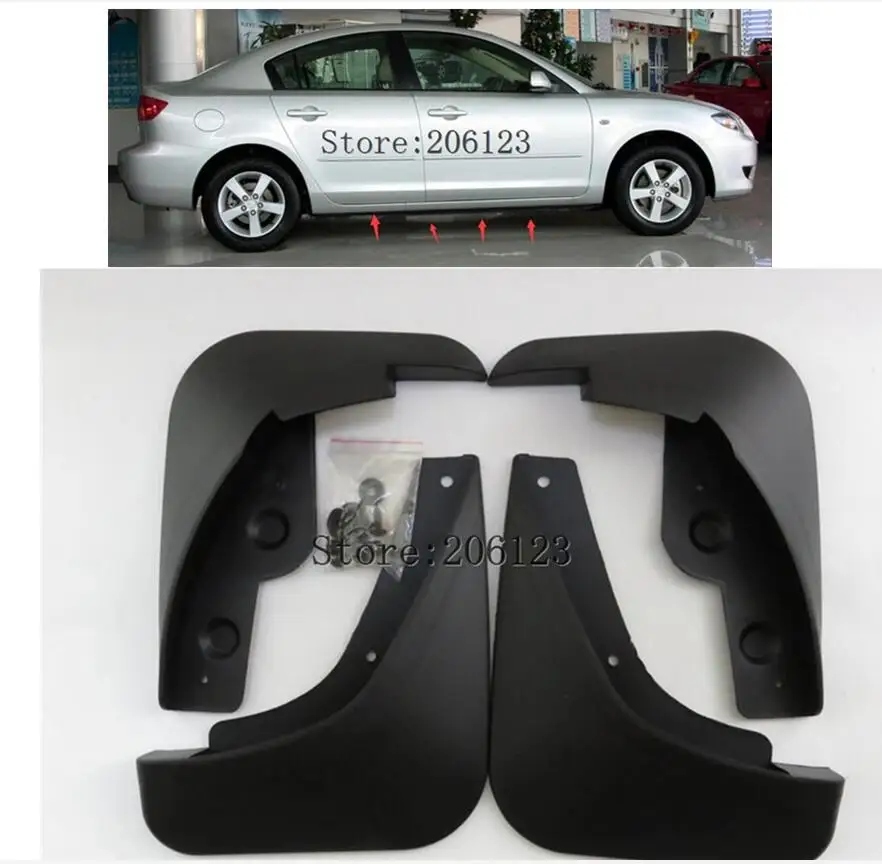 Передние и задние брызговики для 2004 2005 2006 Mazda 3 i Sedan|Грязезащита| |