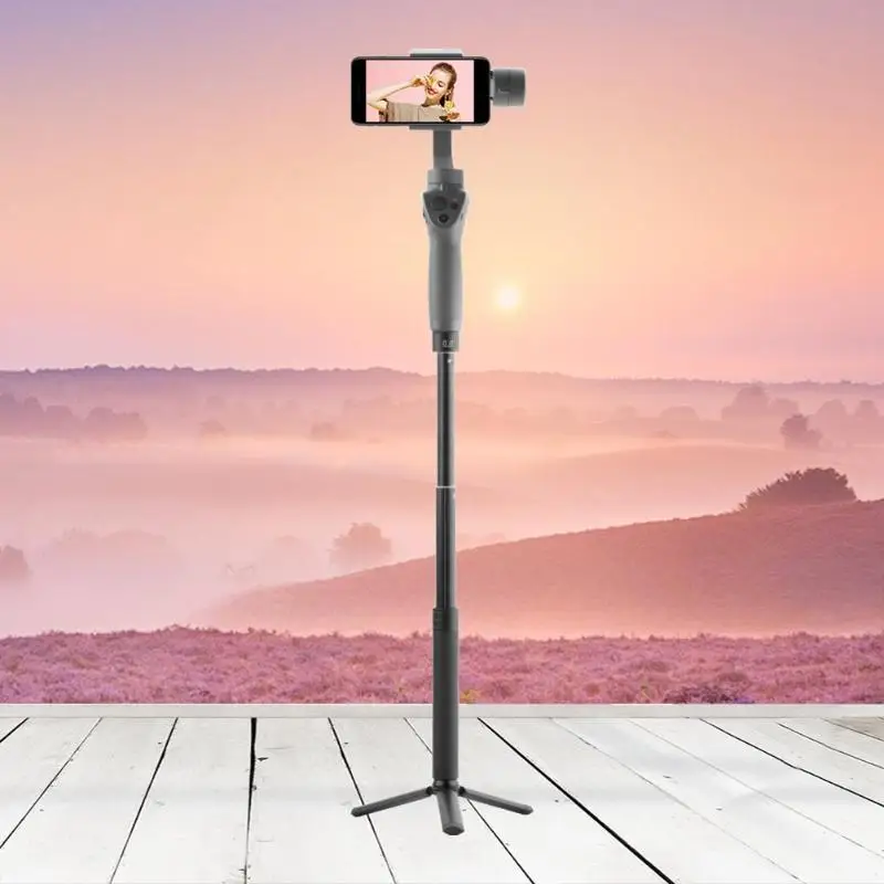  2 in 1 Extension Bar Stick Tripod Stand w/1/4 Screw for DJI OSMO Mobile 2
