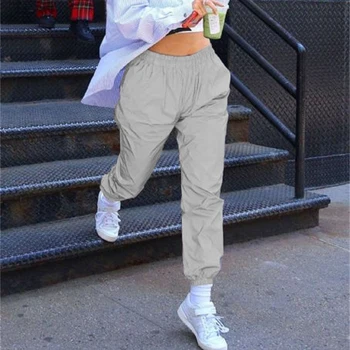 

Women Casual Comfortable Sport Jogger Baggy Trouser Pantalones Mujer 2019 Fashion Solid Color Luminous Long Pants