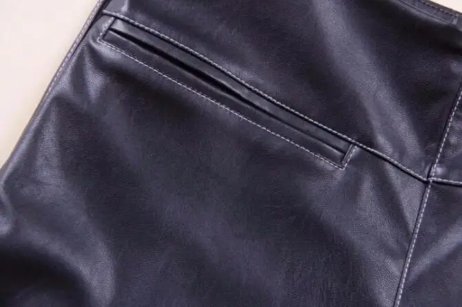 S-6XL! уличный ветер Талия яркая линия украшения Асимметричные прямые ноги девять брюки для брюк осень и зима