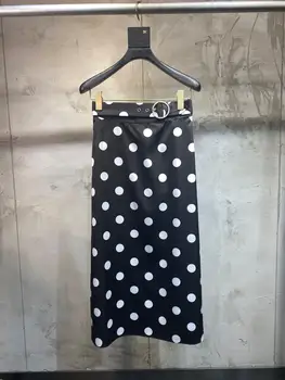

2020 spring new women dots prints midi skirt ladies fashion A-line skirt ddxgz2 12.12