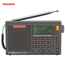 Radiwow SIHUADON R-108 FM ستيريو الرقمية راديو محمول وظيفة إنذار الصوت عرض ساعة درجة الحرارة المتكلم كهدية الوالدين