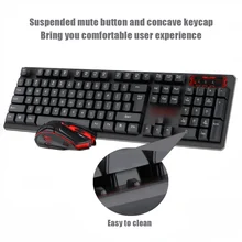 Игровая клавиатура и набор портативные 2,4 ГГц Беспроводные механические клавиатуры для работы в офисе ПК ноутбук Настольный компьютер