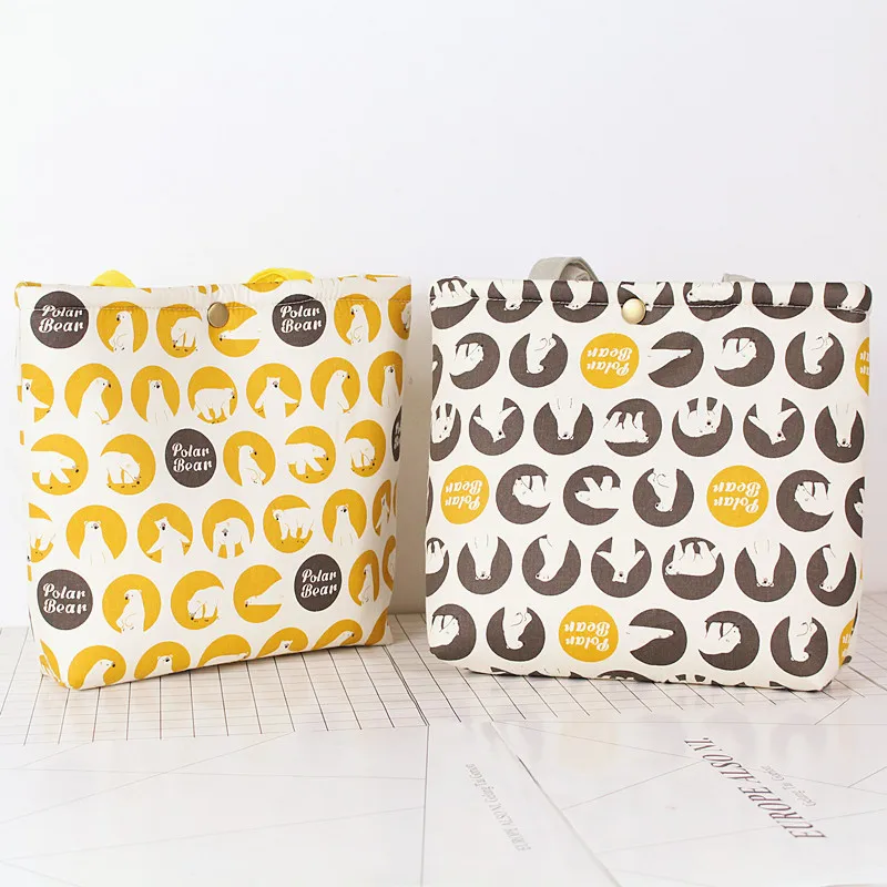 INS-style Bear ткань ручной работы сумка маленькая сумка для переноски Хлопковая Сумка Bento Box сумка для завтраков Ланч-бокс сумка теплая сумка Толстая