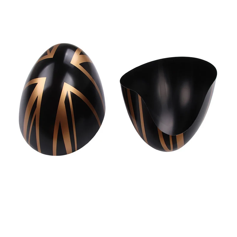 2pcs Door Rear View Mirror Covers Stickers For Mini Cooper S Clubman Countryman Paceman R55 R56 R57 R58 R59 R60 R61 F55 F56 - Color Name: Black Gold Rice flag
