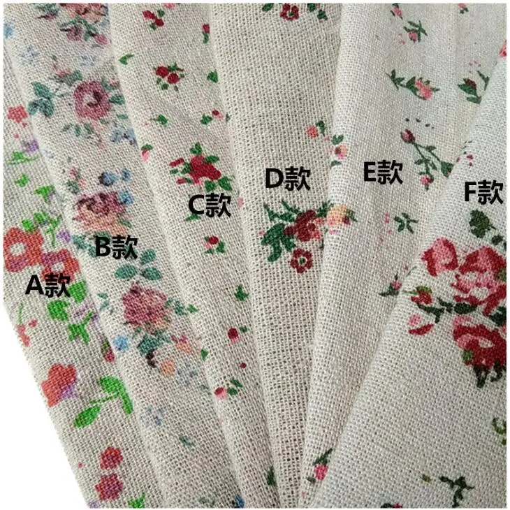 Cotton Linen Floral Fabric Diy Sewing Patchwork Canvas Fabric Linen