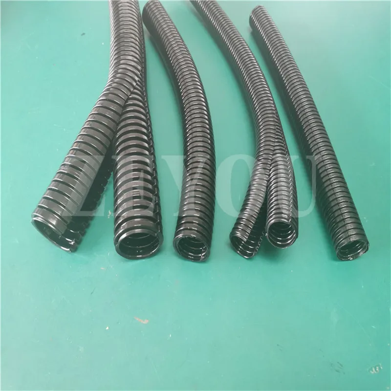 1 meter ID12.8*OD18.7mm PA Nylon double deck split corrugated tube for wire and cable protection
